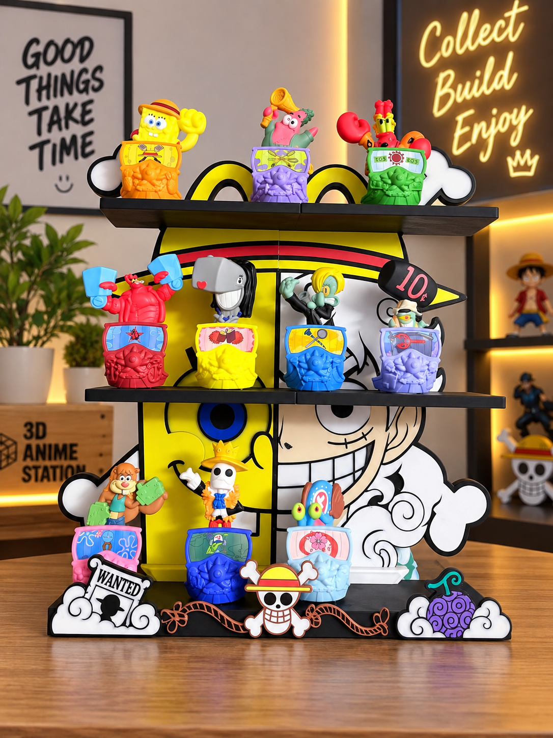 Inspired 3D Printed McDonald's OPxSpongebob Happy Meal Toys Shelf-Sunny Head-Gift-Collection-( Toys are not included)