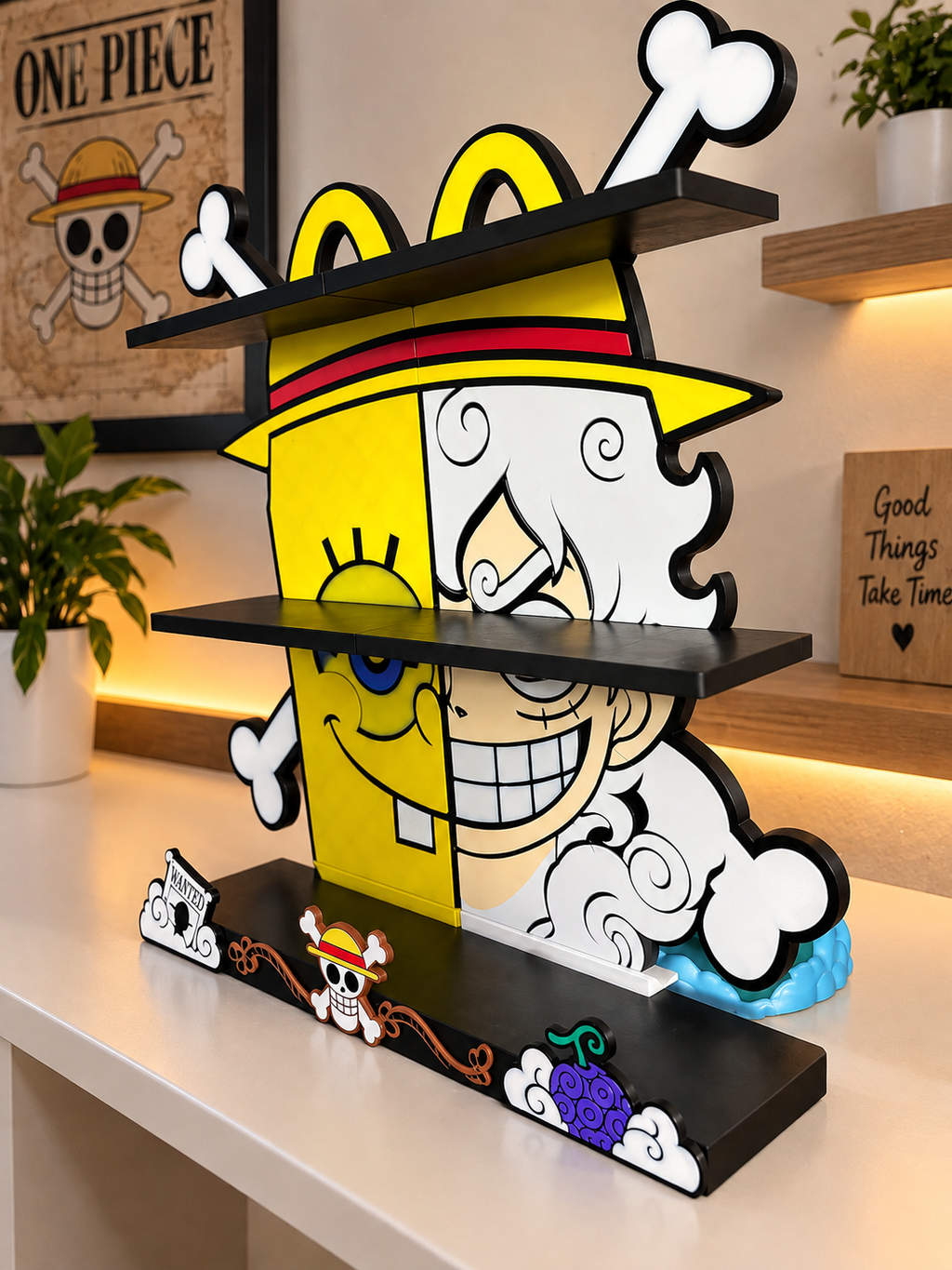 Inspired 3D Printed McDonald's OPxSpongebob Happy Meal Toys Shelf-Sunny Head-Gift-Collection-( Toys are not included)