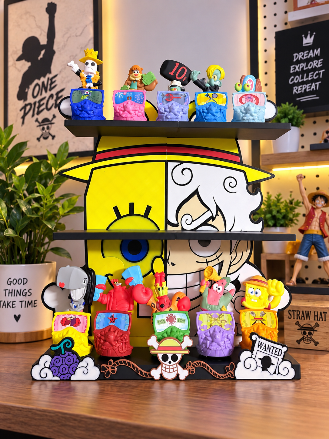 Inspired 3D Printed McDonald's OPxSpongebob Happy Meal Toys Shelf-Sunny Head-Gift-Collection-( Toys are not included)