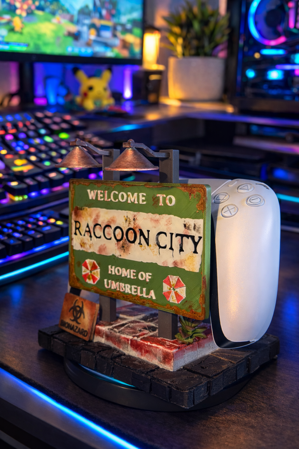 Resident Evil Requiem Universal Controller Holder-3D Printed-Desk Decoration-Fan Made Gift-Handpainting